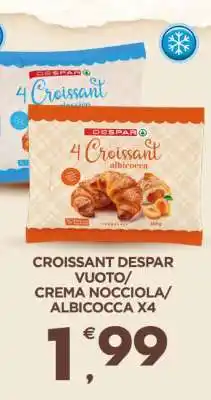 Eurospar CROISSANT DESPAR VUOTO/CREMA NOCCIOLA/ALBICOCCA X4 offerta