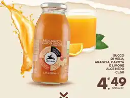 Eurospar SUCCO DI MELA, ARANCIA, CAROTA E LIMONE ALCE NERO CL.50 offerta