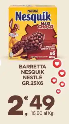 Eurospar BARRETTA NESQUIK NESTLÈ GR.25X6 offerta