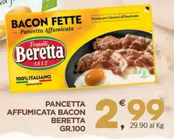 Eurospar PANCETTA AFFUMICATA BACON BERETTA GR.100 offerta
