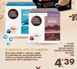 Eurospar CAFFÈ NESCAFÉ DOLCE GUSTO NAPOLI/PALERMO IN CAPS X16 offerta