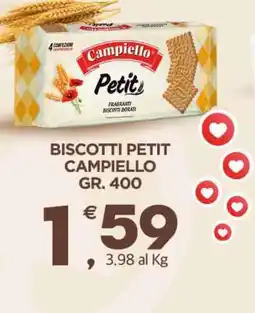 Eurospar BISCOTTI PETIT CAMPIELLO GR. 400 offerta