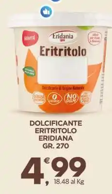 Eurospar DOLCIFICANTE ERITRITOLO ERIDIANA GR. 270 offerta