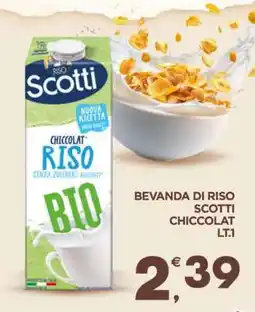 Eurospar BEVANDA DI RISO SCOTTI CHICCOLAT LT.1 offerta