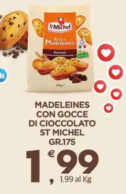 Eurospar MADELEINES CON GOCCE DI CIOCCOLATO ST MICHEL GR.175 offerta