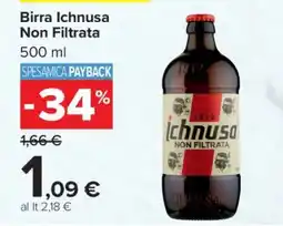 Carrefour Birra Ichnusa non filtrata offerta