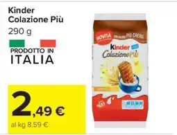 Carrefour KINDER COLAZIONE PIÙ offerta