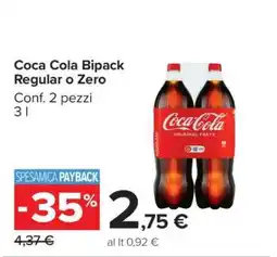 Carrefour Coca Cola Bipack Regular o Zero offerta