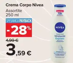 Carrefour CREMA CORPO NIVEA offerta