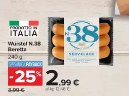 Carrefour Wurstel N.38 Beretta offerta