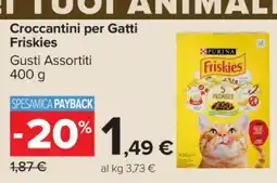 Carrefour CROCCANTINI PER GATTI FRISKIES offerta