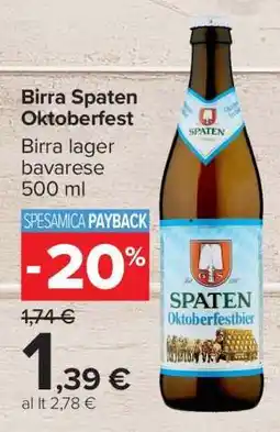 Carrefour Birra Spaten Oktoberfest offerta