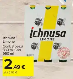 Carrefour Ichnusa Limone offerta