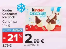 Carrefour Kinder Chocolate Ice Stick offerta