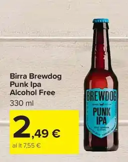 Carrefour Birra Brewdog Punk Ipa Alcohol Free offerta