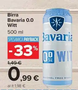 Carrefour Birra Bavaria 0.0 Witt offerta