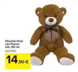 Carrefour Peluche Orso con Fiocco offerta