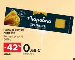 Carrefour Pasta di semola Napolina offerta