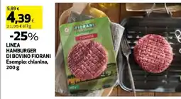 Coop LINEA HAMBURGER DI BOVINO FIORANI offerta