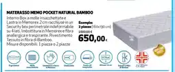 Coop MATERASSO MEMO POCKET NATURAL BAMBOO offerta