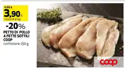 Coop Petto di Pollo a Fette Sottili Coop offerta