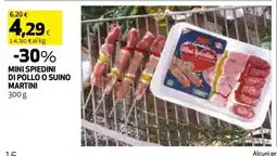 Coop MINI SPIEDINI DI POLLO O SUINO MARTINI offerta