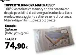 Coop TOPPER IL RINNOVA MATERASSO offerta