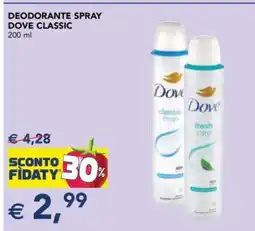 Esselunga DEODORANTE SPRAY DOVE CLASSIC offerta