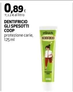 Coop DENTIFRICIO GLI SPESOTTI COOP offerta