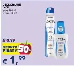 Esselunga DEODORANTE LYCIA offerta