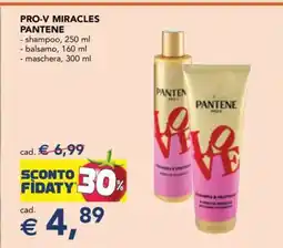 Esselunga PRO-V MIRACLES PANTENE offerta