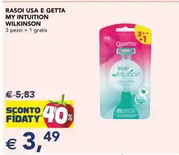 Esselunga RASOI USA E GETTA MY INTUITION WILKINSON offerta