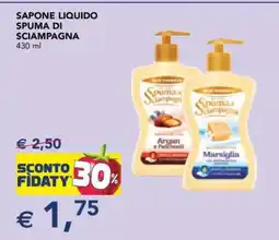Esselunga SAPONE LIQUIDO SPUMA DI SCIAMPAGNA offerta