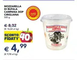 Esselunga Mozzarella di Bufala Campana DOP Cirigliana offerta