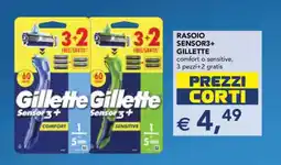 Esselunga RASOIO SENSOR3+ GILLETTE offerta