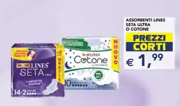 Esselunga ASSORBENTI LINES SETA ULTRA O COTONE offerta
