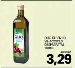 Eurospar OLIO DI SEMI DI VINACCIOLO DESPAR VITAL 750ML offerta