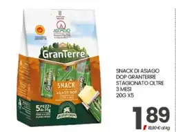 Eurospar GranTerre Snack di Asiago DOP offerta