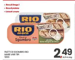 Eurospar FILETTI DI SGOMBRO RIO MARE VARI TIPI offerta