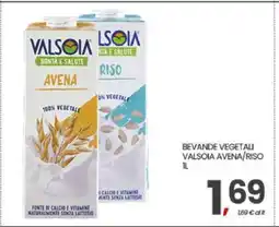 Eurospar BEVANDE VEGETALI VALSOIA AVENA/RISO offerta