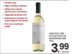 Eurospar VINO DOC BIGI EST! EST!! EST!!! DI MONTEFIASCONE 75CL offerta