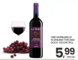 Eurospar VINO MORELLINO DI SCANSANO TOSCANA DOCG CECCHI 75CL offerta