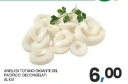 Eurospar ANELLI DI TOTANO GIGANTE DEL PACIFICO DECONGELATI AL KG offerta