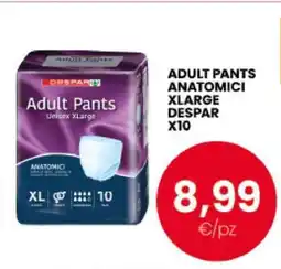 Eurospar ADULT PANTS ANATOMICI XLARGE DESPAR X10 offerta