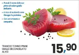 Eurospar TRANCIO TONNO PINNE GIALLE DECONGELATO AL KG offerta