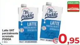 Despar Latte UHT parzialmente scremato Podda offerta