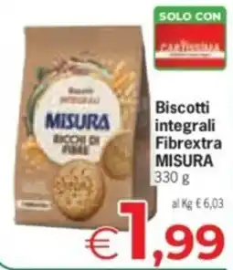 Despar Biscotti integrali Fibrextra MISURA offerta