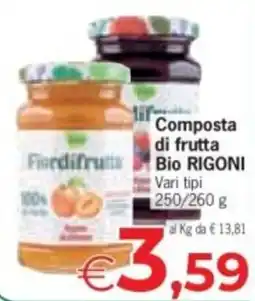 Despar Composta di frutta Bio RIGONI offerta