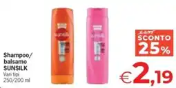 Despar Shampoo/balsamo Sunsilk offerta
