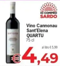 Despar Vino Cannonau Sant'Elena Quartu offerta